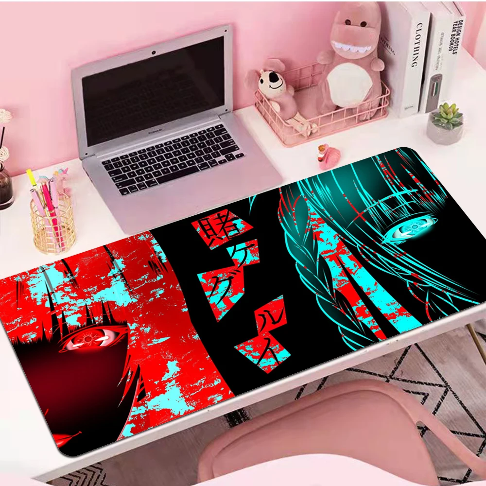 Anime kakegurui yumeko jabami mouse pad gamer grande novo computador mousepads teclado almofada anti-derrapante tapete do mouse