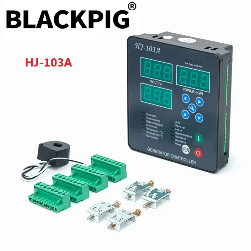 HJ-103A HJ-103B Generator Controller Module Diesel Genset LED Display Auto Manual Start Stop Control Panel Fault Protection