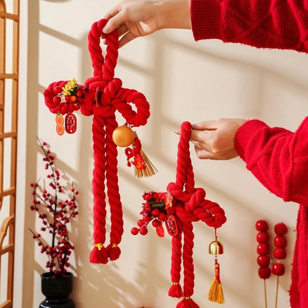 

Handcrafted New Year Decoration DIY Tassel Swastika Knot Pendant Lucky Charm Hanging Design Spring Festival Decorations