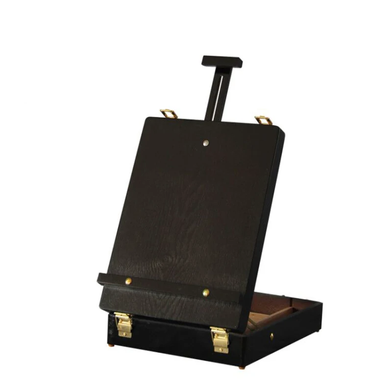 1pc Fillet Desktop Laptop Box Easel Painting Hardware Accessories Multifunctional Painting Suitcase Art Supplies For Artist