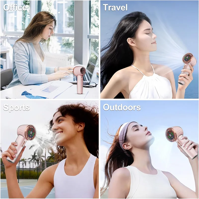 

A05G — портативный портативный вентилятор, регулируемая скорость (1-100), турбо-мини-вентилятор, перезаряжаемый портативный вентилятор с цифровым дисплеем