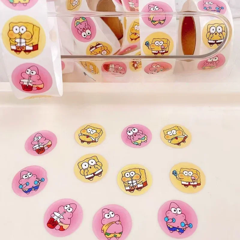 500PCS SpongeBob SquarePants Stickers Patrick Star Cartoon Cute Water Cup Notebook Refrigerator Decoration Stickers Wholesale