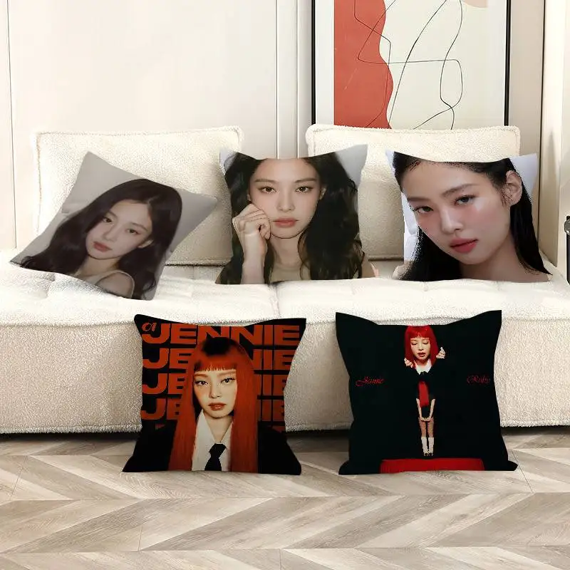 KPOP JENNIE Solo Album RUBY Pillow Gift Home Office Decoration Bedroom Sofa Car Cushion Cover case 45x45