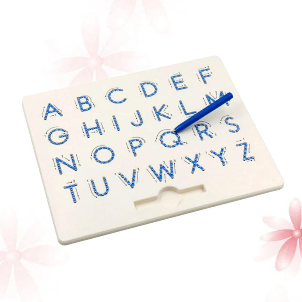 Buchstabentafel aus Stahl, Alphabet, Zeichnung, Skizzenblock, frühes Lernen, Lernspielzeug für Kinder