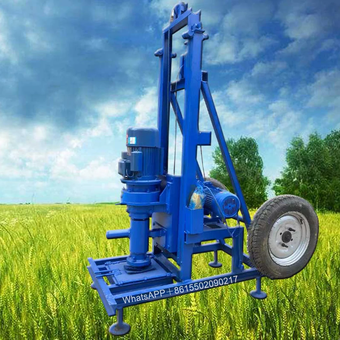 Small well drilling rig/100m deep drilling rig/electric household digging machine automatic hydraulic drilling rig