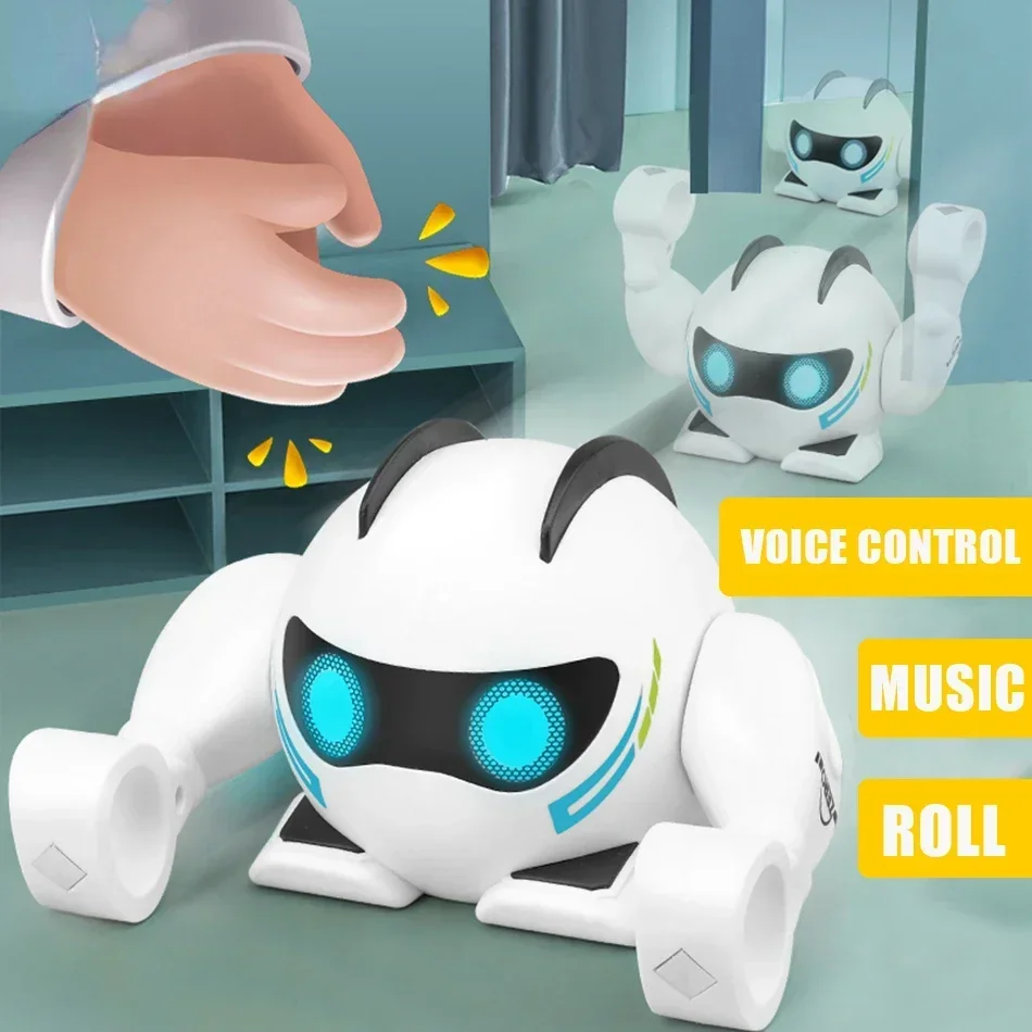 เทคโนโลยี K24 Voice Touch Music 360 °   หุ่นยนต์เต้นรําอิเล็กทรอนิกส์สมาร์ทการศึกษาอัจฉริยะ Tumbling ของเล่นสําหรับเด็กของขวัญเด็ก