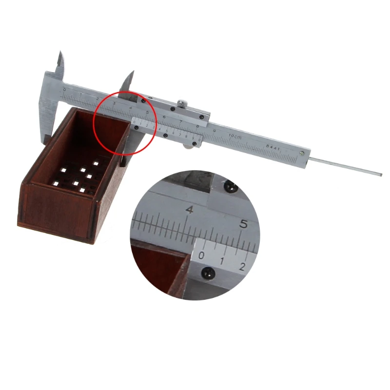 Imagem -02 - Mini Vernier Caliper Metric Machinist Pocket Guage 0100 mm Aço Inoxidável