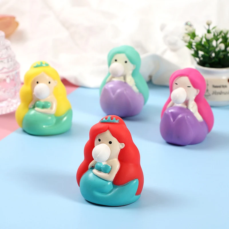 Animal Cute Anti-Stress Ball Decompression Bubble Mermaid Toys Soft Sticky Squishi Stress Relief Toys Funny Gift