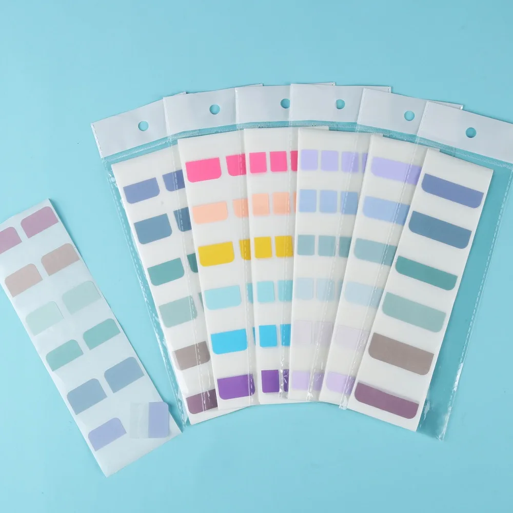 60/120/240Sheets Index Stickers Sticky Notes Colored Fluorescent Stickers Memo Pads Colorful Sticky Notes