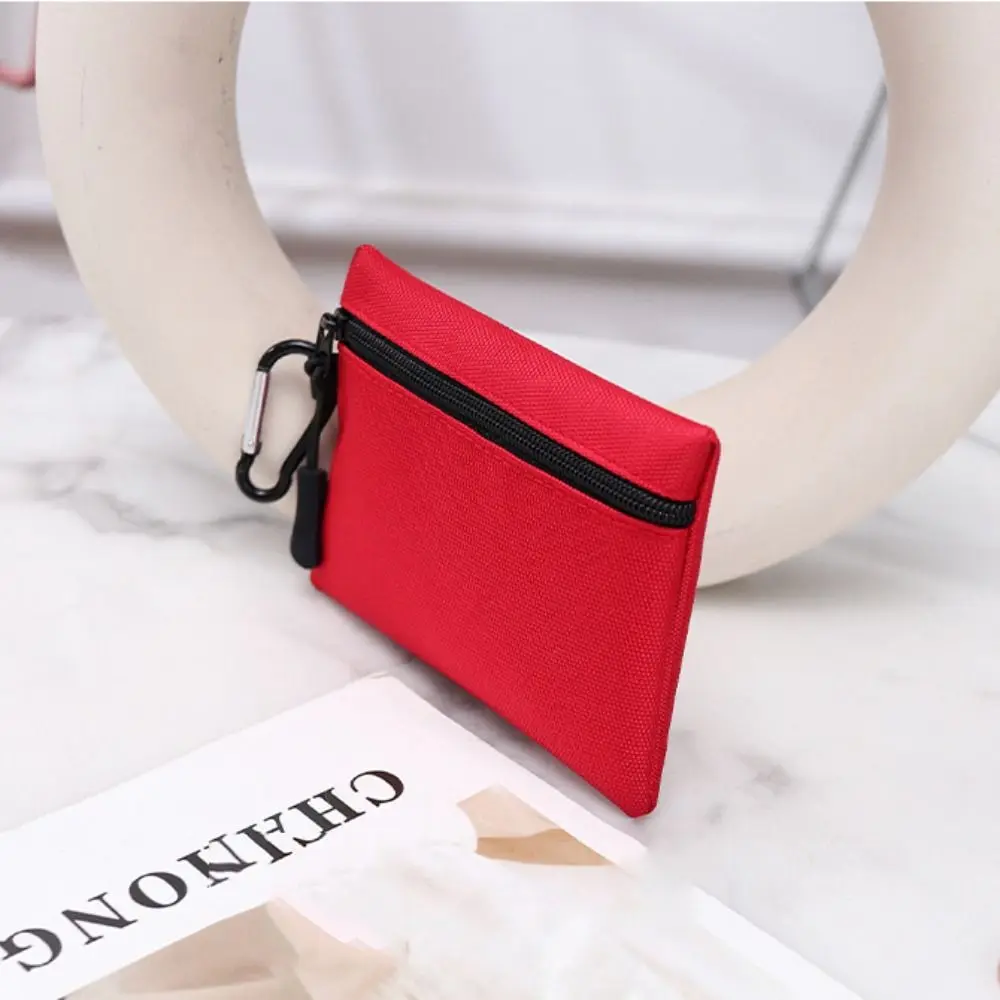 Retro Korean Style Ox Cloth Coin Purse Zipper Solid Color Small Item Bag Wallet Card Bag Card Storage Bag Outdoor