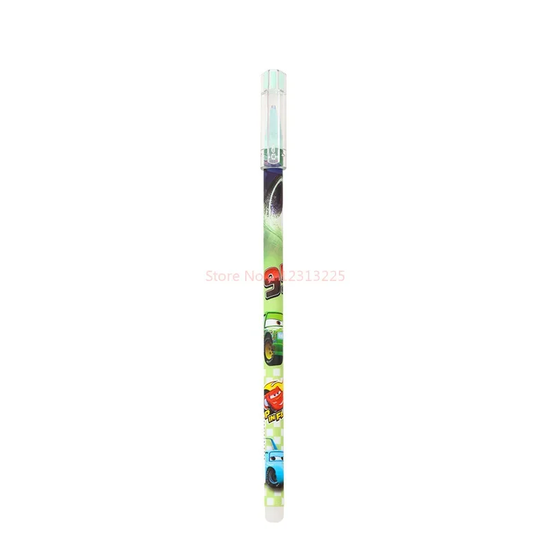 Bolígrafo de Gel Miniso de dibujos animados, herramientas de escritura para estudiantes Kawaii, bolígrafo azul borrable de 0,5mm, suministros de oficina, papelería, 6-12 Uds.