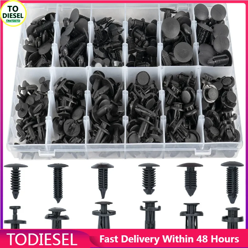 240-teiliges Stoßstangen-Clip-Set, Kunststoff-Nieten, Befestigungselemente, Druckknopf-Set für Autos – Detail 1