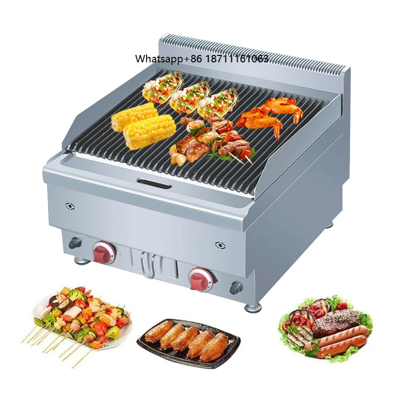 Commercial Desktop Volcanic Stone Barbecue Grill, Gas Thickened High-power Volcanic Stone Barbecue Grill, Barbecue Grill