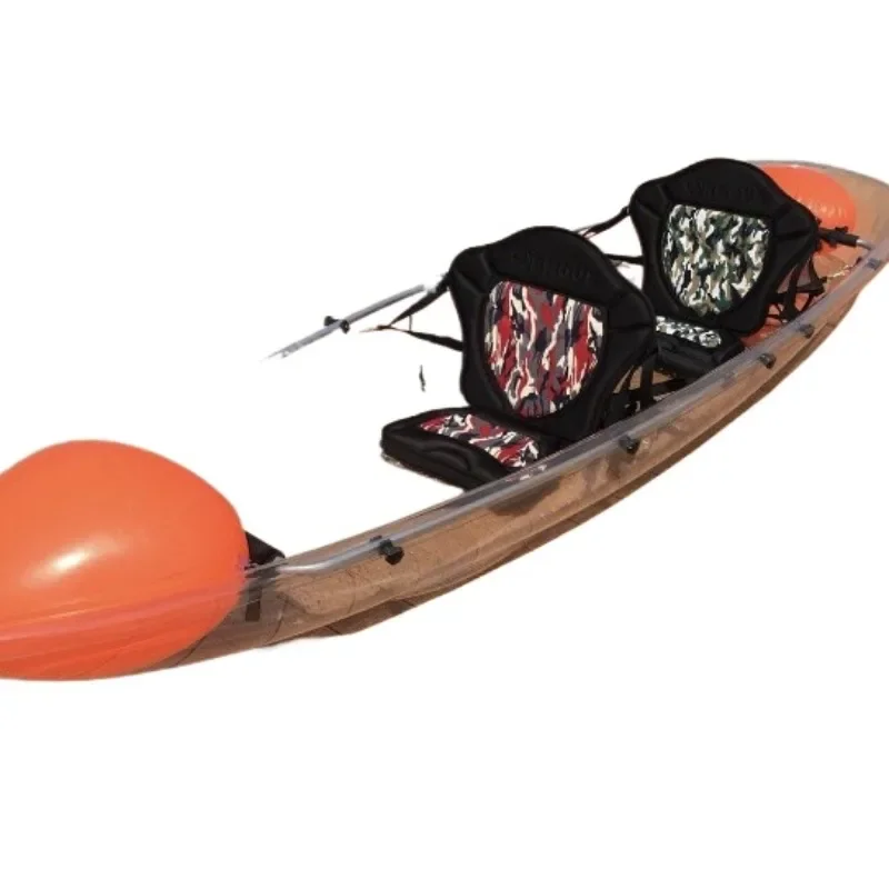 Double transparent boat 2 people kayak, double boat