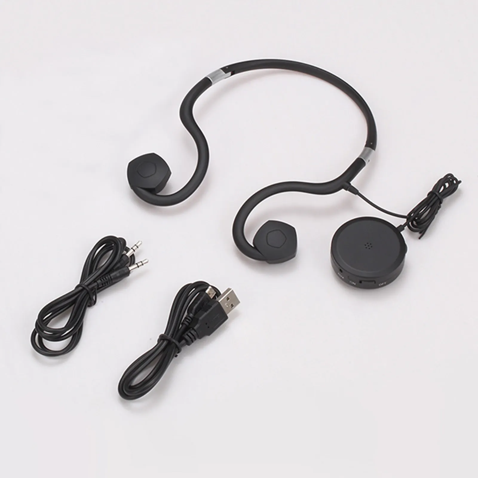 BN802 Bone Conduction Headphone Wire Headset Foldable Hearing Earphone IP55 Waterproof Earphone with Sound Pickup Built-in 380mA