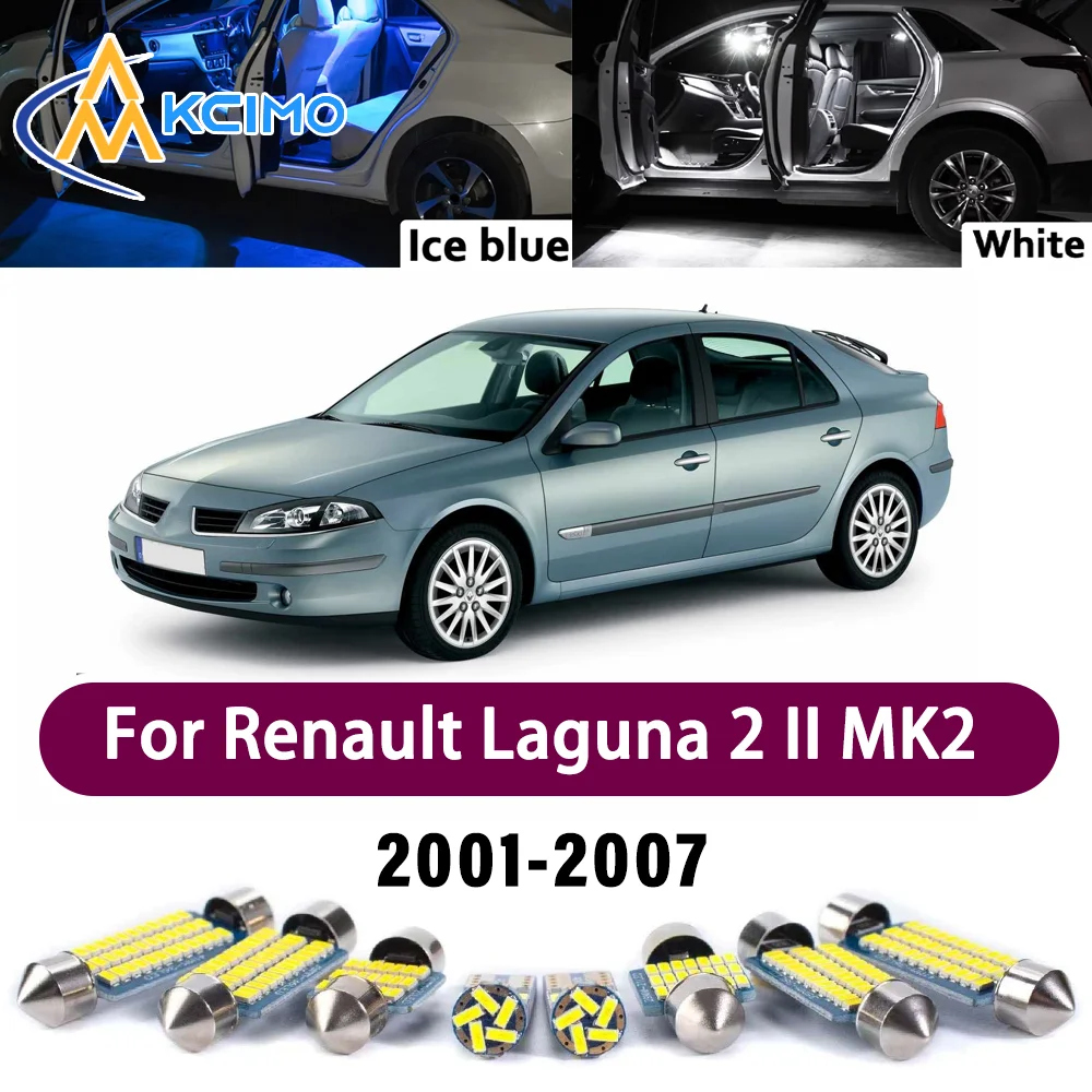 

Premium LED Interior Lighting Kit for Renault Laguna 2 II MK2 2001-2007 2002 High-Quality Error-Free Dome Map Trunk Auto Lamps