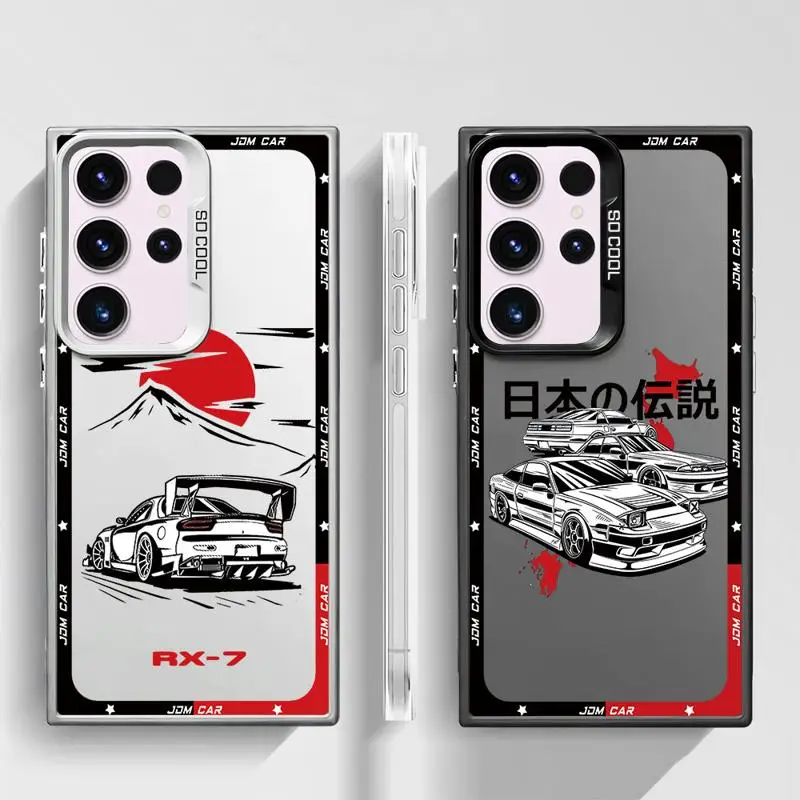 Japanese JDM Drift Car Phone Case for GalaxyNote20 20Ultra S21 S23 S22 S20 S24 Plus S20 S23 S22 S21 S24 S23 Ultra S20 S23 S21 FE