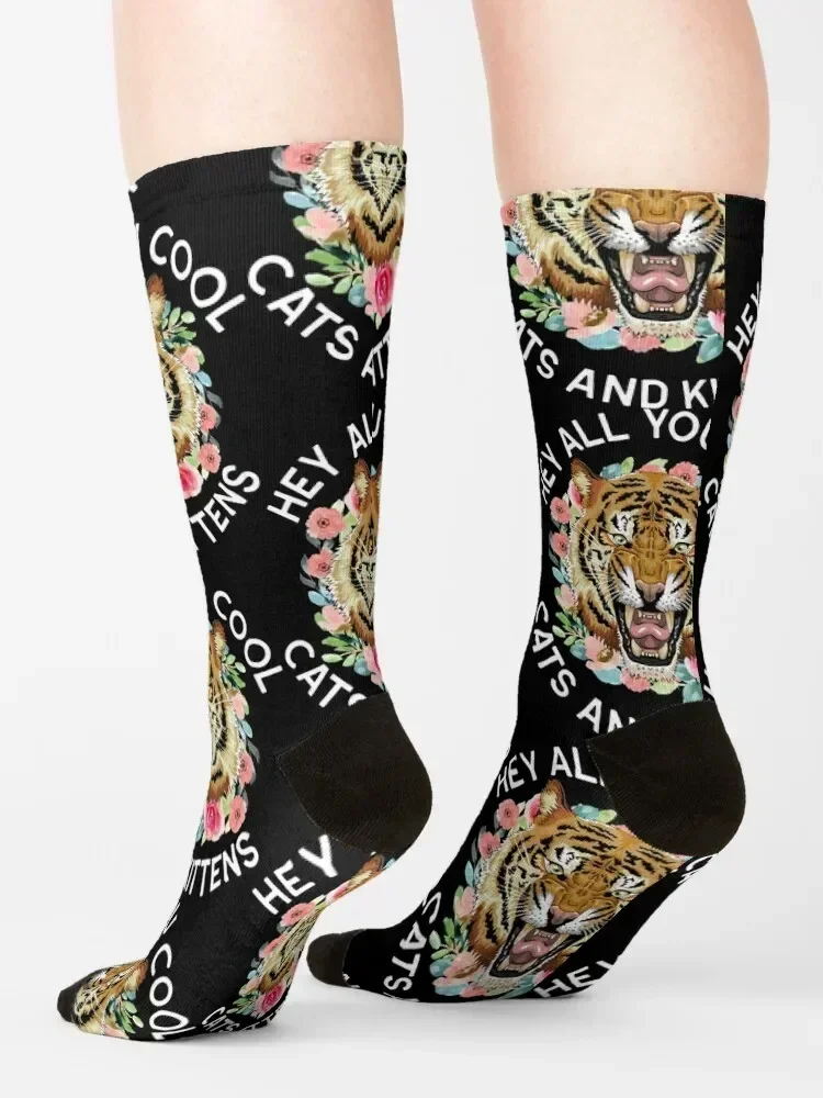 Tiger King Carole Baskin Hey All You Cool Cats and Kittens Socks luxe cartoon summer Climbing Socks Girl Men's