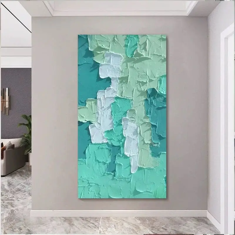 Large Color Block Cream Style Living Room Decoration Painting Abstract Modern Simplicity Low-Key Style Sofa Background Decoratio