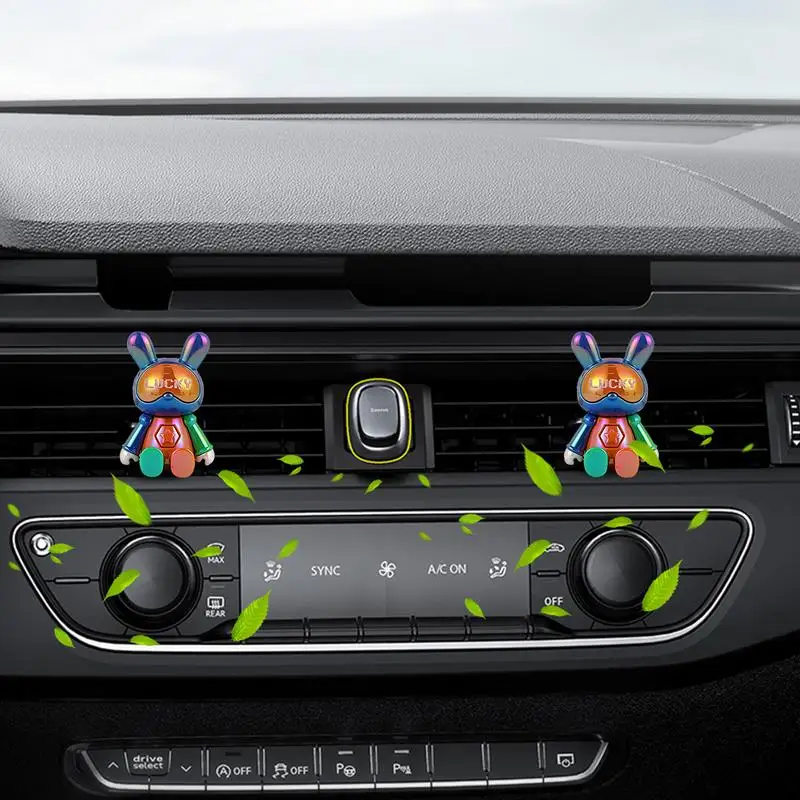 Car Diffuser Vent Clip Cartoon Rabbit Shape Car Diffuser Aromatherapy Oil Diffuser For Birthday New Year Christmas Easter