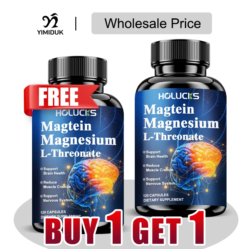 

Magnesium L-Threonate Capsules, Enhance Focus, Sleep Quality, Memory & Relaxation, Strongly Support Nerve & Bone Health Care