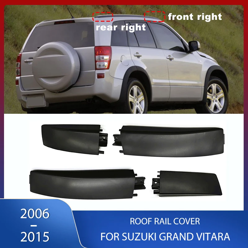 ABS Roof Rail Cover Cap Front Rear Luggage Rack Corner For Suzuki Grand Vitara 2006-2015 5-Door 78215-65J10-5PK