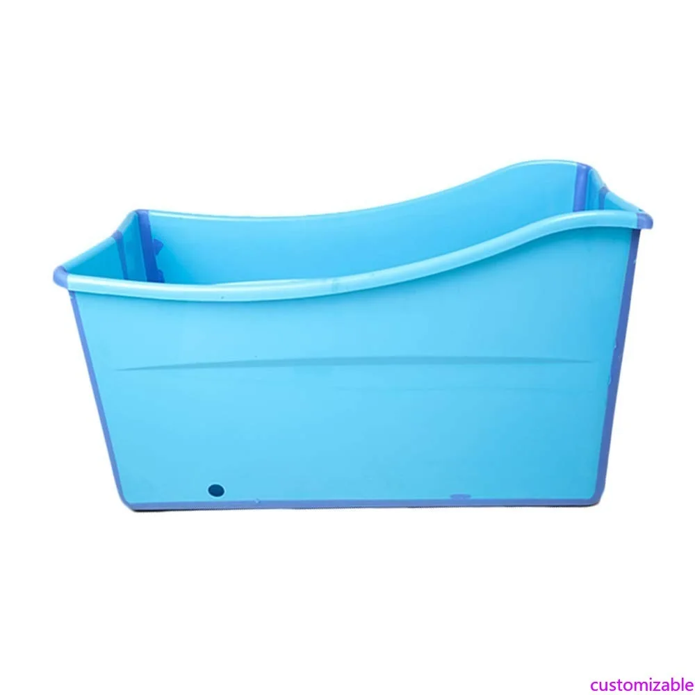 

Большая складная ванна для малышей, детей, близнецов и миниатюрных взрослых синего цвета