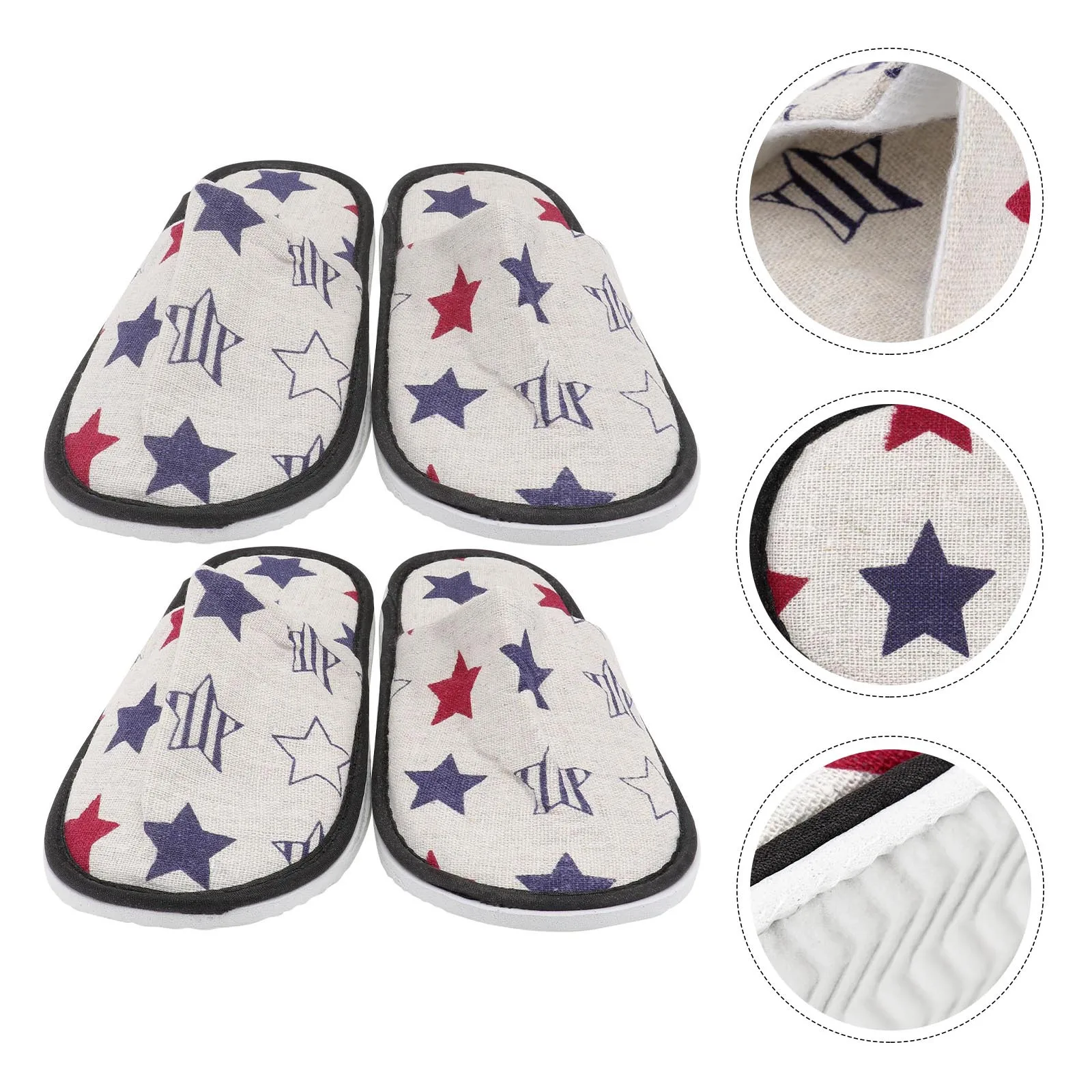 

2Pairs Disposable Slippers Non-Skid Comfortable Sole Casual Wear Home Indoor Hotel Summer Children Kid Safety Shoes