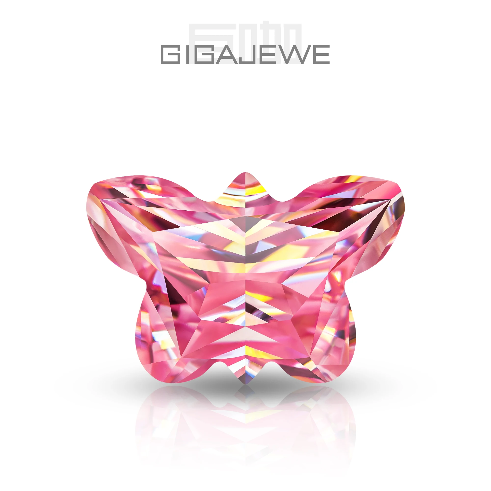 

GIGAJEWE 1.0ct VVS1 Sakura Pink Butterfly Cut Moissanite Loose Gemstone Lab Diamond for Ring Jewelry DIY