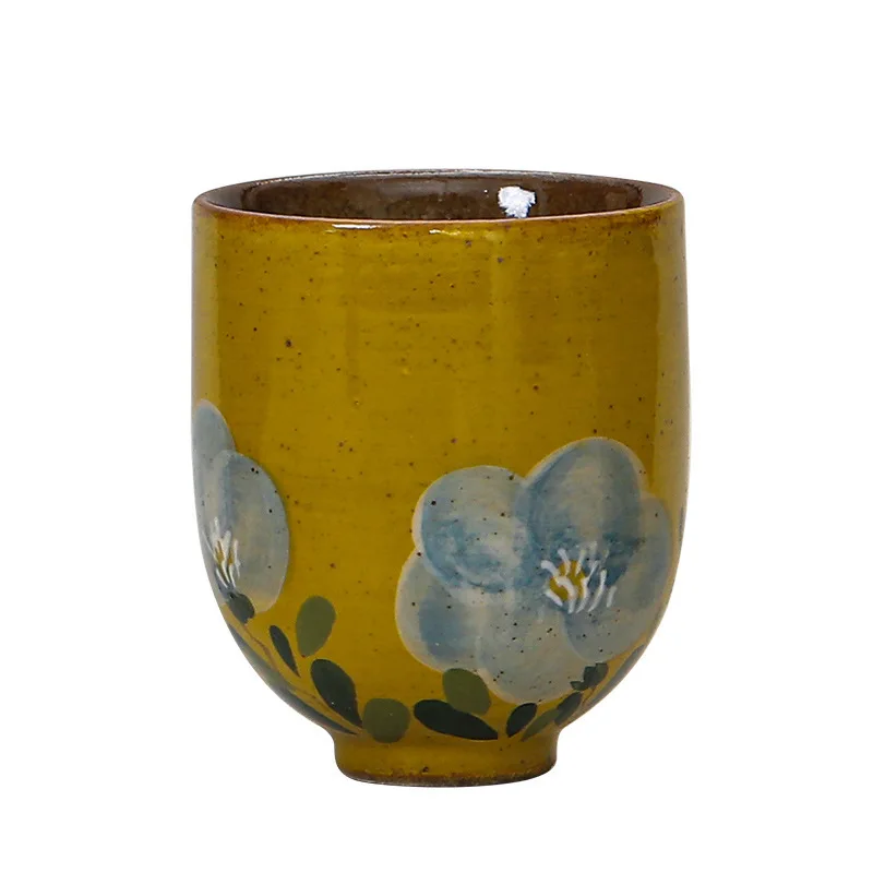 

Camellia ceramic teacup coaster single cup underglaze color master cup household tea cup kung fu tea set