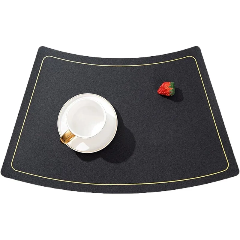 Placemats Set of 1/4/6, Round Table Place Mats  Non-Slip Washable Heat Resistant PU Dual Sided Dining Mat for Dining and Kitchen