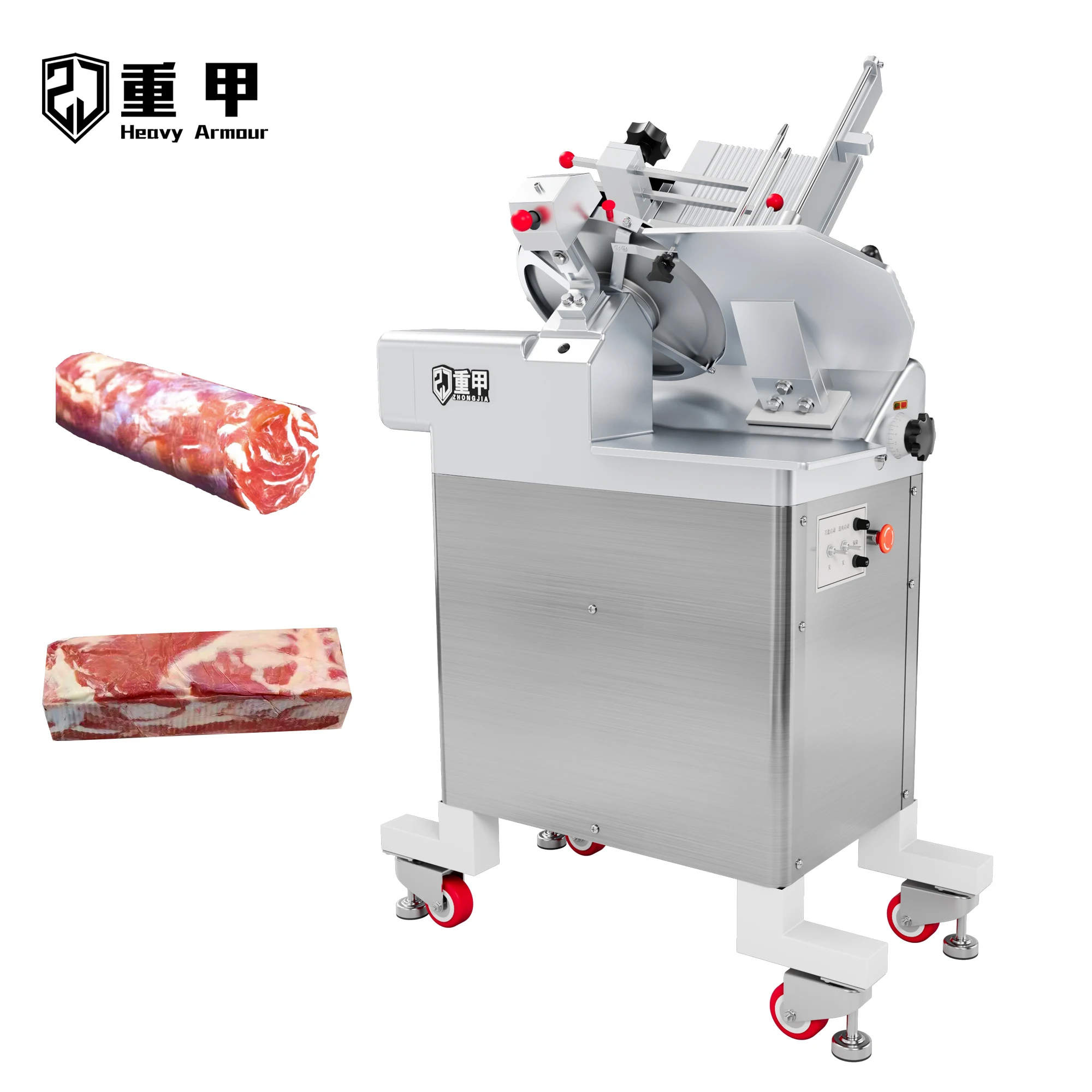 

Machine Commercial 220V Adjustable 0-16mm Thickness Fresh Frozen Meat Slicing Automatic Mutton Beef Meat Slicer