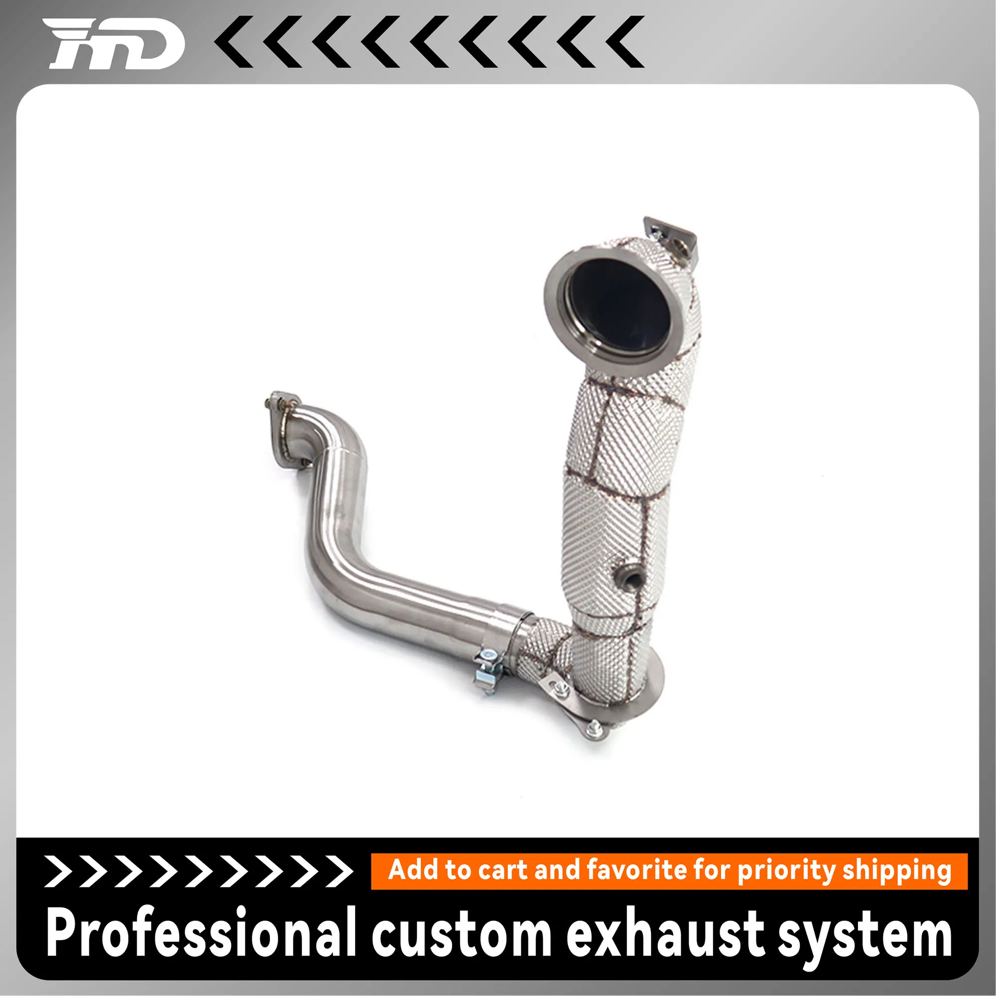 

For Mercedes Benz AMG A35 W177 2024+ 2.0T exhaust without cat catalytic dowpipe HMD stainless steel exhaust