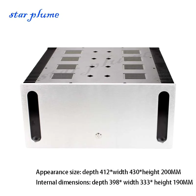 

412*430*200mm CJ-153 All-aluminum Power Amplifier Case Class A Post Amplifier Vacuum Tube Amplifier Chassis Shell DIY Box