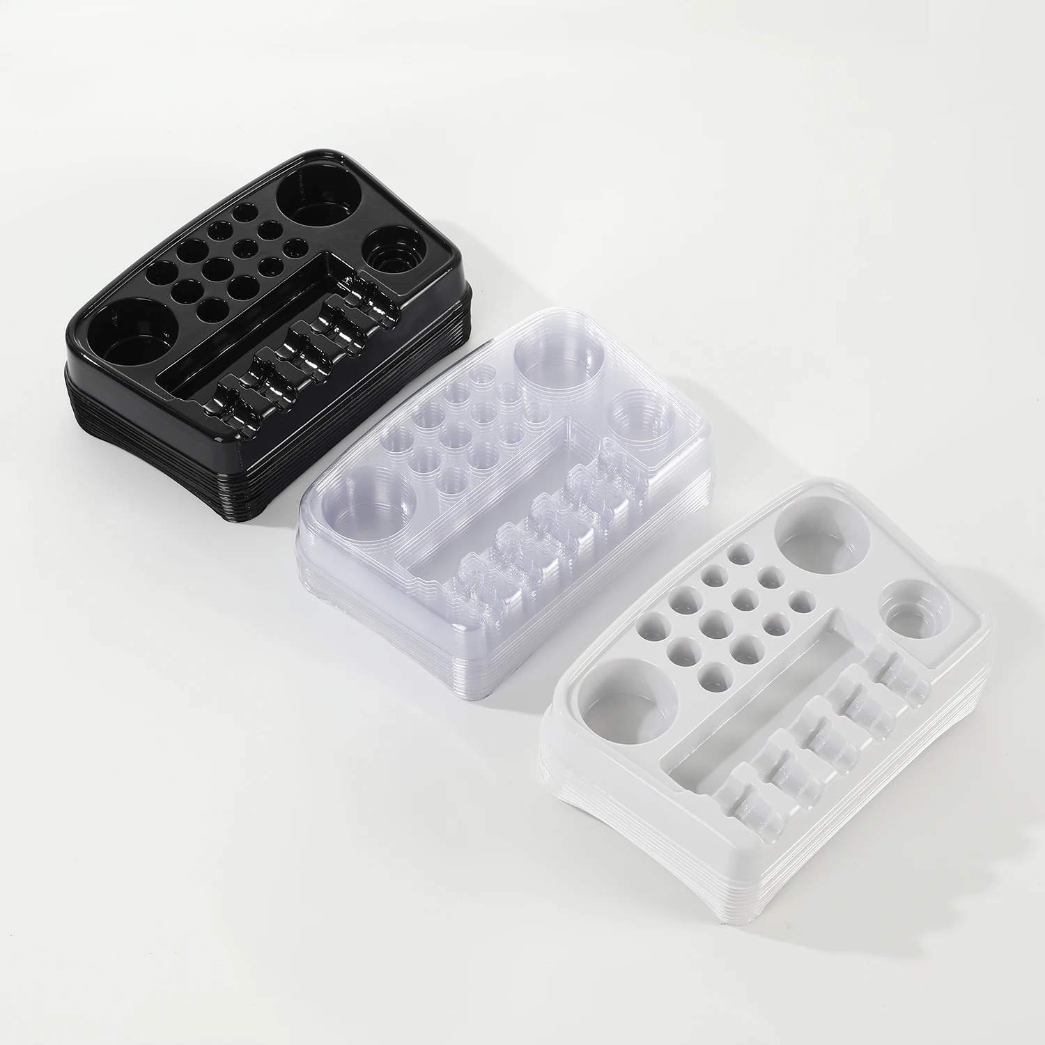 12 قطعة المتاح الوشم الحبر صينية خرطوشة الإبر حامل المحمولة كوب بلاستك حامل لوازم الوشم مناسبة لفناني الجسم #3