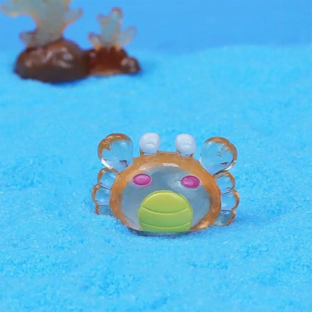 

Cartoon Luminous Ocean Animal Ornament Resin Crafts Cute Ocean Animal Miniature Figurines DIY Mini Ocean Animal Statue