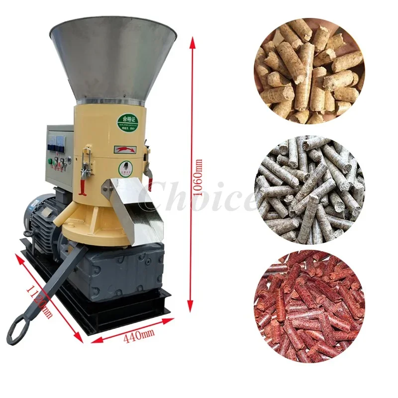 

100-150kg Flat Die Wood Pellet Feed Pellet Making Machines Wood Grind Sawdust Fuel Pellets Mill Biomass Pelletizer