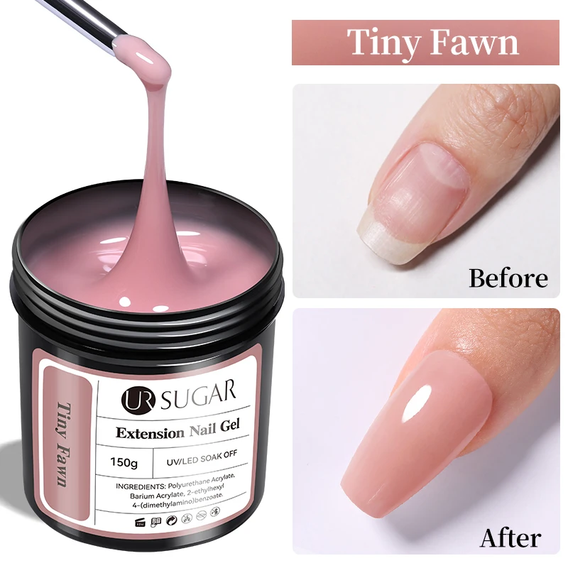 Ur Suiker 150G Extensie Gelei Nude Roze Rose Rode Snelle Verlenging Gel Nagellak Extensie Uv Led Manicure Weken