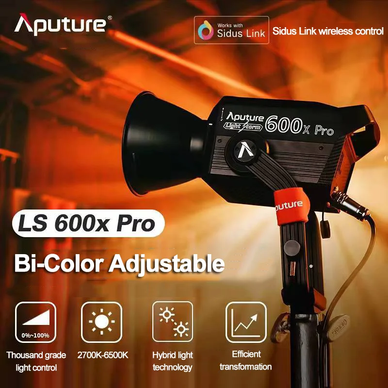 

Aputure LS 600x Pro Bi-Color 2700-6500K LED Video Light With Bluetooth APP Control V-mount 720W Light for Photography Shooting