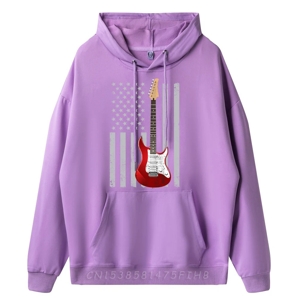 Vintage American Us Flag Guitar Hoodie Designer Hoodie Men New In Tops And Sweatshirts Korean