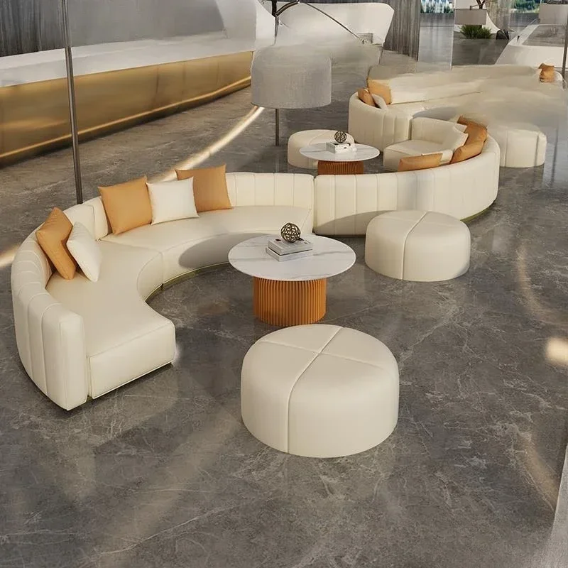 

Легкий роскошный изогнутый диван для гостиной, вилла, креативный офисный диван для делового приема, простой диван в вестибюле a