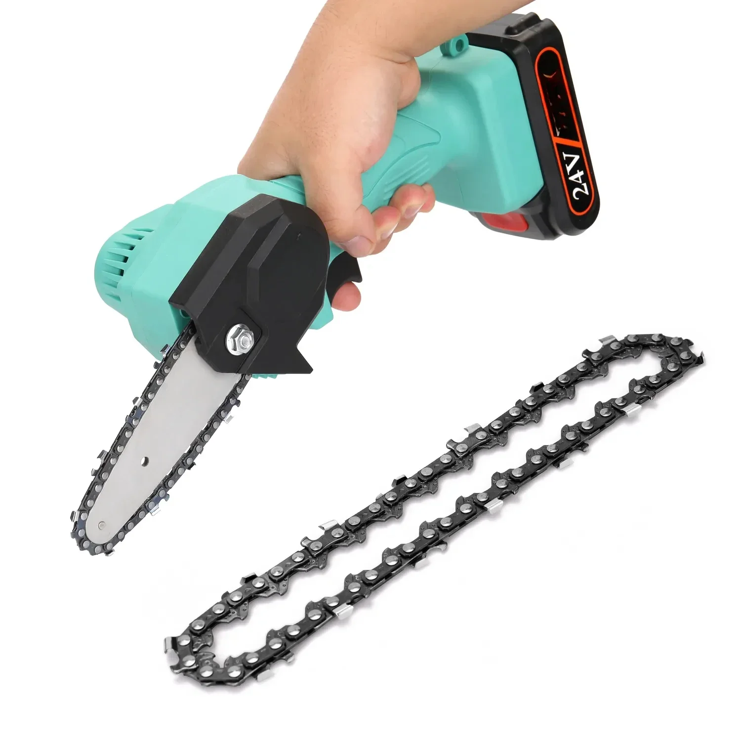 6 Inch Mini Chainsaw Chain Set Cordless Electric Saw Chain Wood Branch Cutting Sharp Chains Blades Replacement