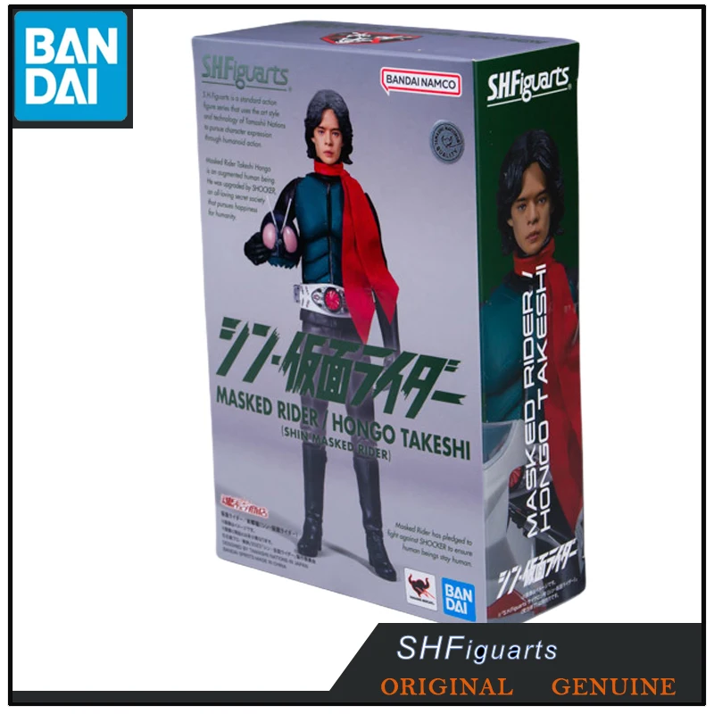 Bandai Original Shf Shin maskiert Fahrer/Hongo Takeshi Anime Action figuren Spielzeug für Jungen Mädchen Kinder Geschenk Sammler Modell Ornamente