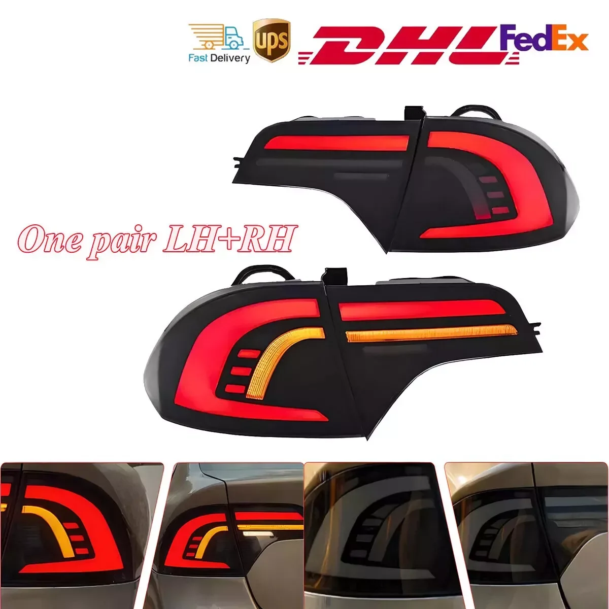 

1Pair LED Taillight Assembly For Honda Civic Sedan 2006-2011 Start up Animation LED Tail Light Sequential Turn Signal Indicator