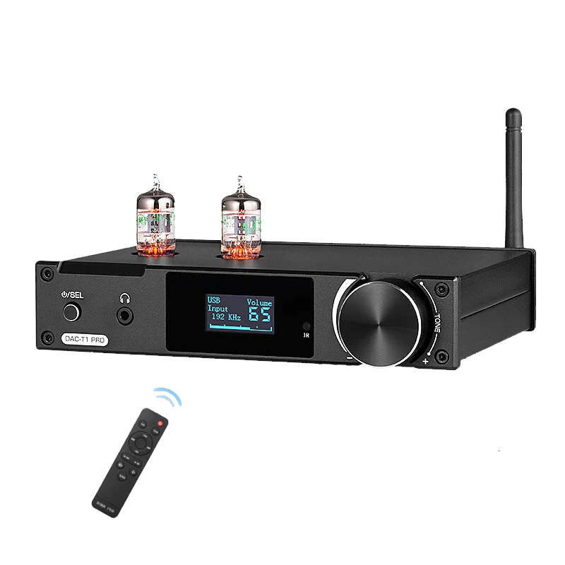 HiFi Bluetooth 5.0 Valve Tube Preamp COAX/OPT Digital to Analog Converter USB DAC Speaker Recevier Headphone Amp