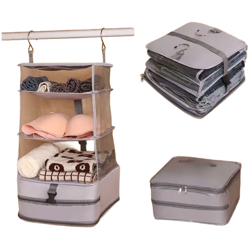 

Сумка-органайзер для путешествий с 4-мя отделениями для хранения нижнего белья, одежды и бюстгальтеров в шкафу
