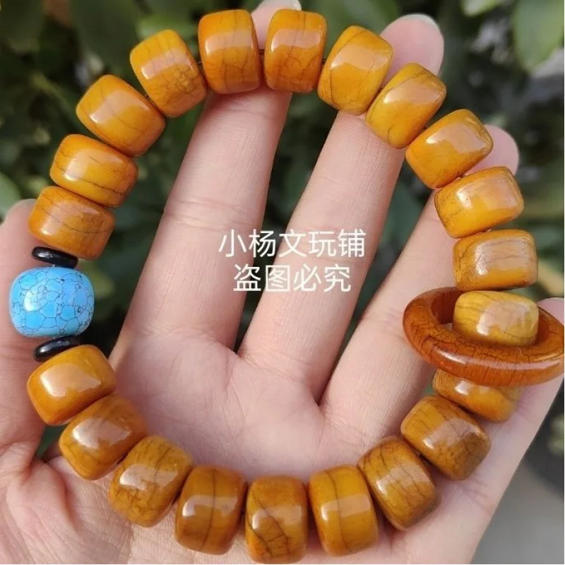 

Мужской браслет из бусин из костяной кости яка, буддийский браслет-оберег