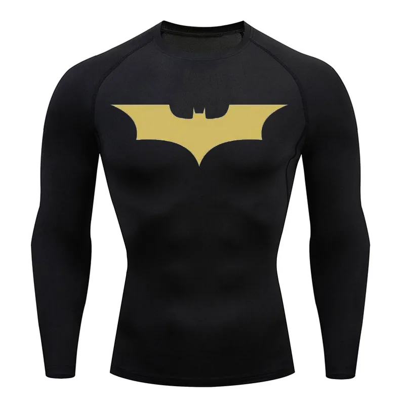 Men's T-Shirt Long Sleeve Compression MMA  Shirt Sun Protection Second Layer Quick Dry Fitness Top Sport Rashgarda Bodybuilding