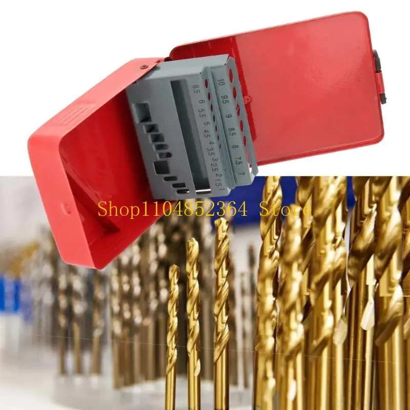 652F Professional Twist Drill Bit Holder Empty Drill Bit Case with Indexed Slots Iron Storage Box for Long Service  Use