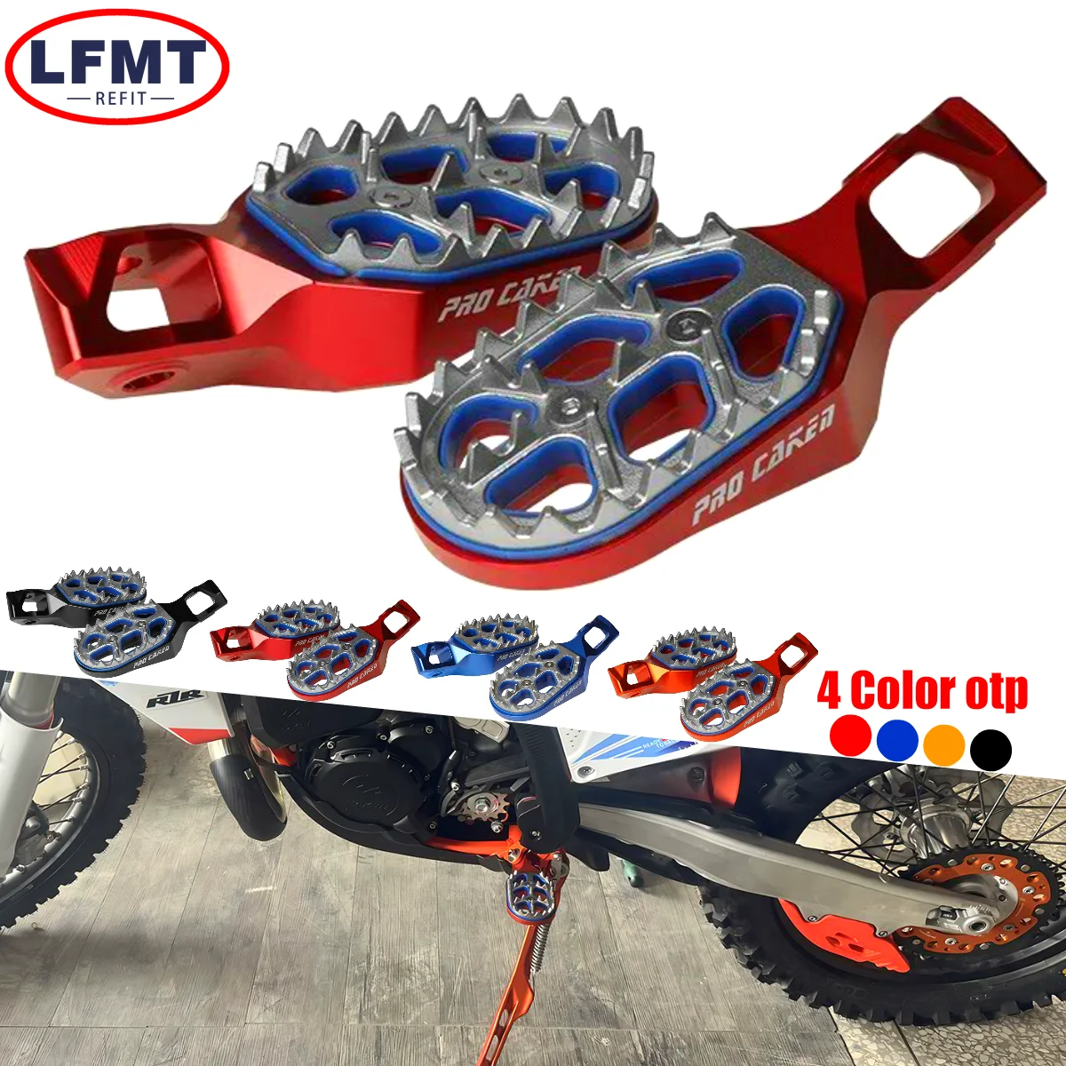 

Motorcycle CNC Foot Pegs FootRest Footpegs Rests Pedals for Husqvarna TC FC TE FE TX FX FS for KTM EXC EXC-F SX SX-F125-500